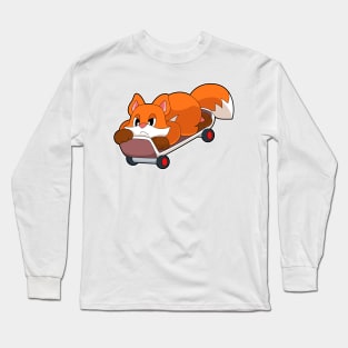 Fox Skater Skateboard Long Sleeve T-Shirt